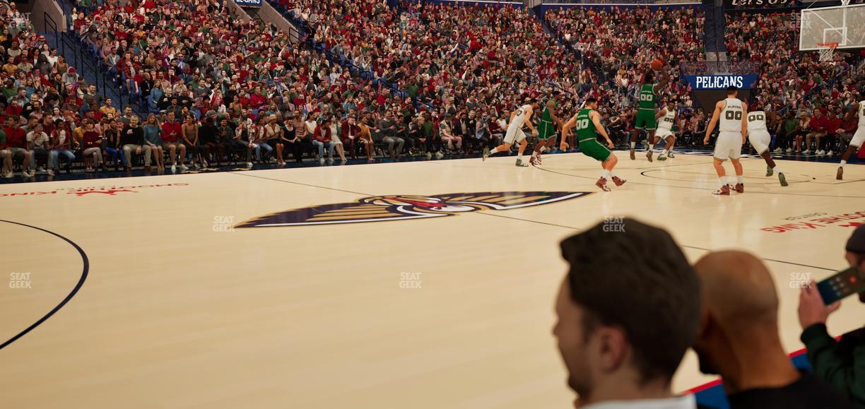 Smoothie King Center - Section 113 Floor Seat View