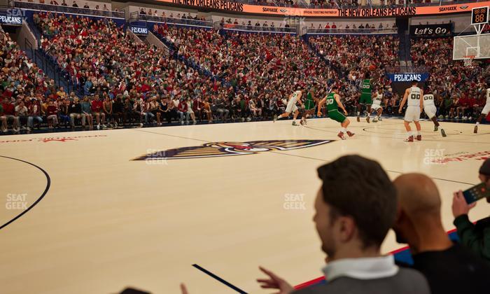 Smoothie King Center - Section 113 Floor Seat View