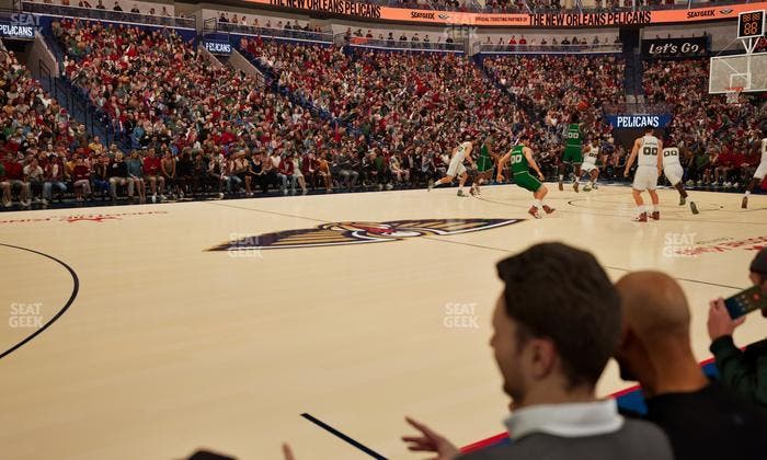 Smoothie King Center - Section 113 Floor Seat View
