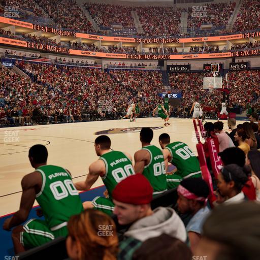 Smoothie King Center - Section 114 Floor Seat View