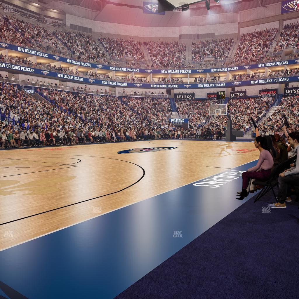 Smoothie King Center - Section 114 Floor Seat View