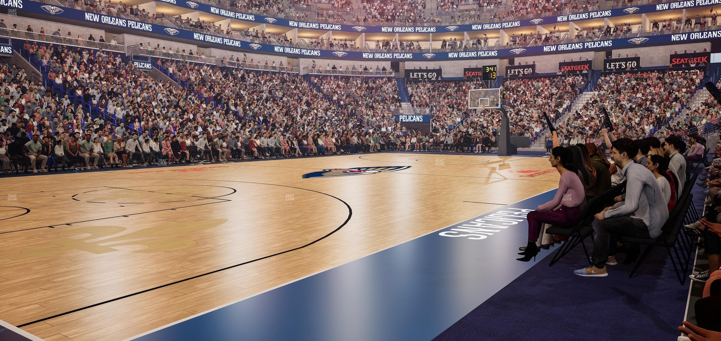 Smoothie King Center - Section 114 Floor Seat View