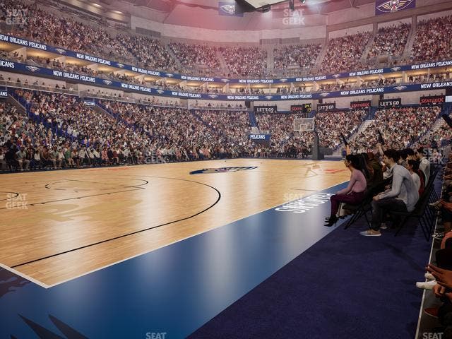 Smoothie King Center - Section 114 Floor Seat View