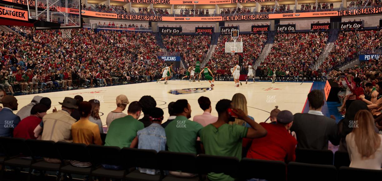 Smoothie King Center - Section 117 Seat View