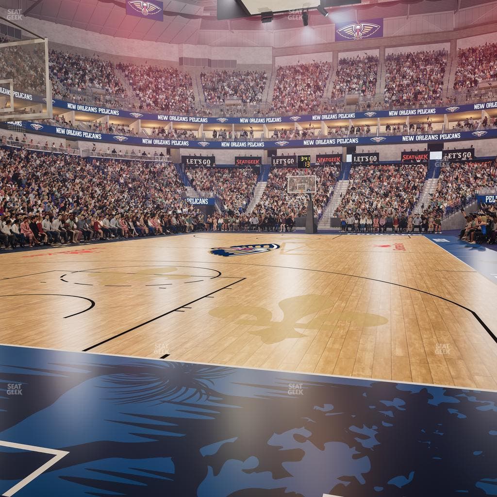 Smoothie King Center - Section 118 Floor Seat View