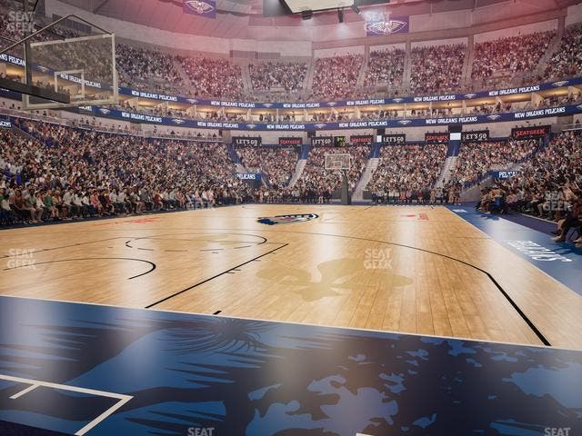 Smoothie King Center - Section 118 Floor Seat View