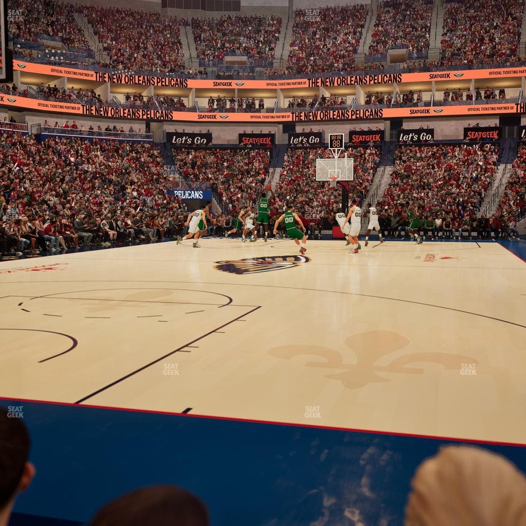 Smoothie King Center - Section 118 Floor Seat View