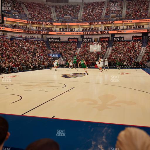 Smoothie King Center - Section 118 Floor Seat View
