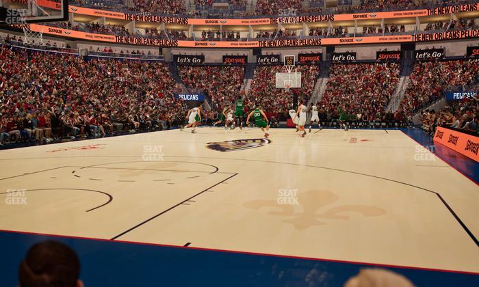 Smoothie King Center - Section 118 Floor Seat View