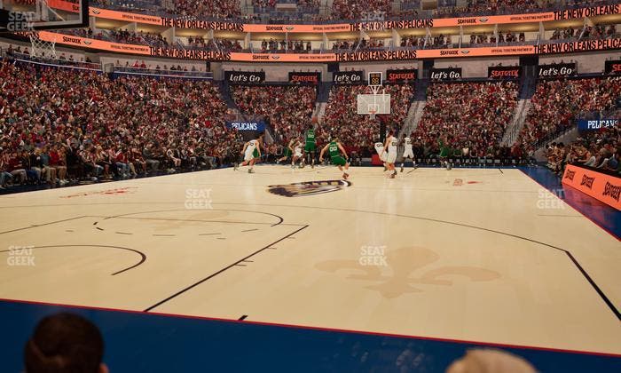 Smoothie King Center - Section 118 Floor Seat View