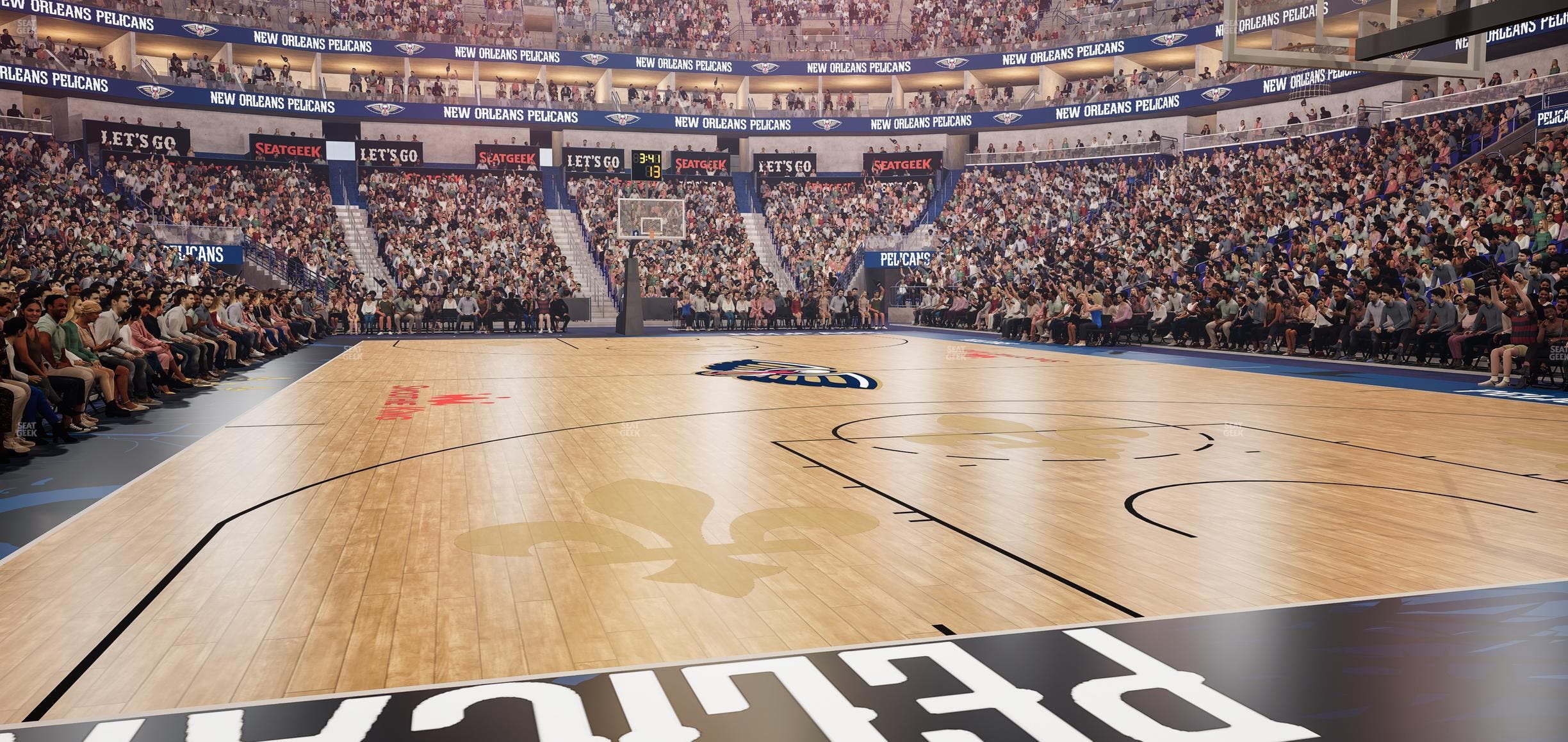 Smoothie King Center - Section 119 Floor Seat View