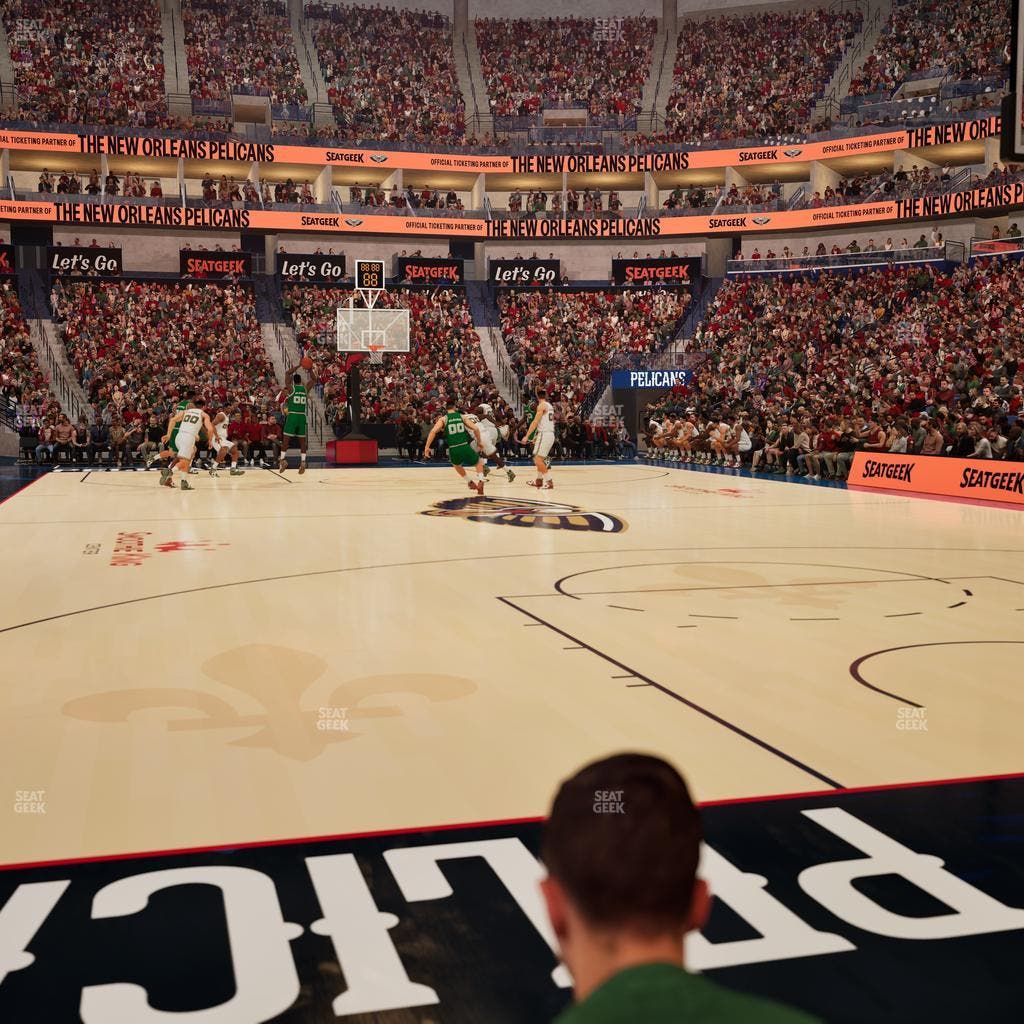 Smoothie King Center - Section 119 Floor Seat View