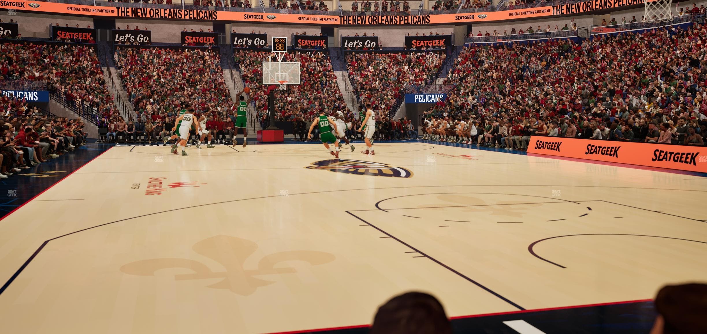 Smoothie King Center - Section 119 Floor Seat View