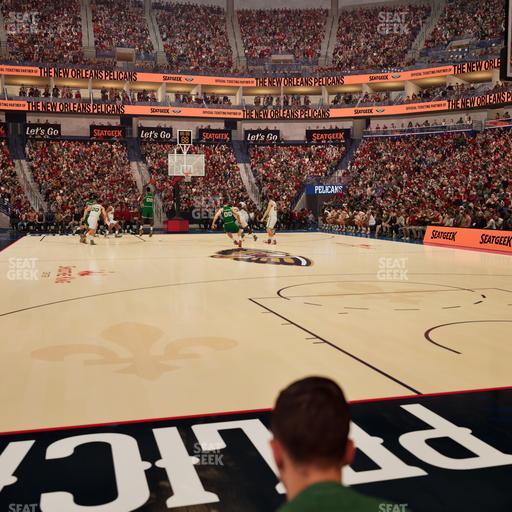 Smoothie King Center - Section 119 Floor Seat View