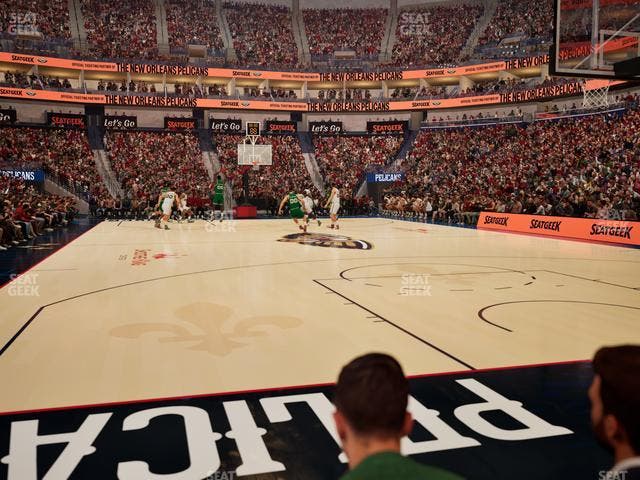 Smoothie King Center - Section 119 Floor Seat View