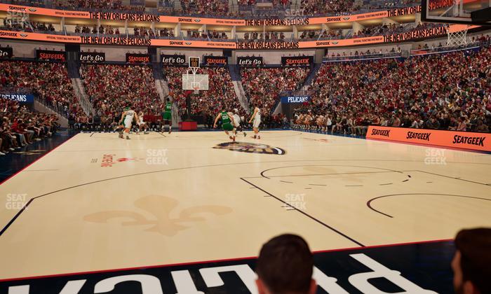 Smoothie King Center - Section 119 Floor Seat View