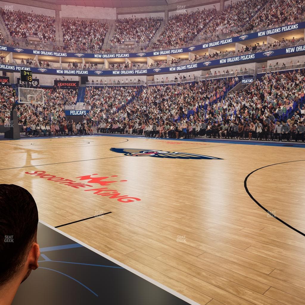 Smoothie King Center - Section 123 Floor Seat View