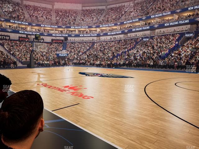 Smoothie King Center - Section 123 Floor Seat View