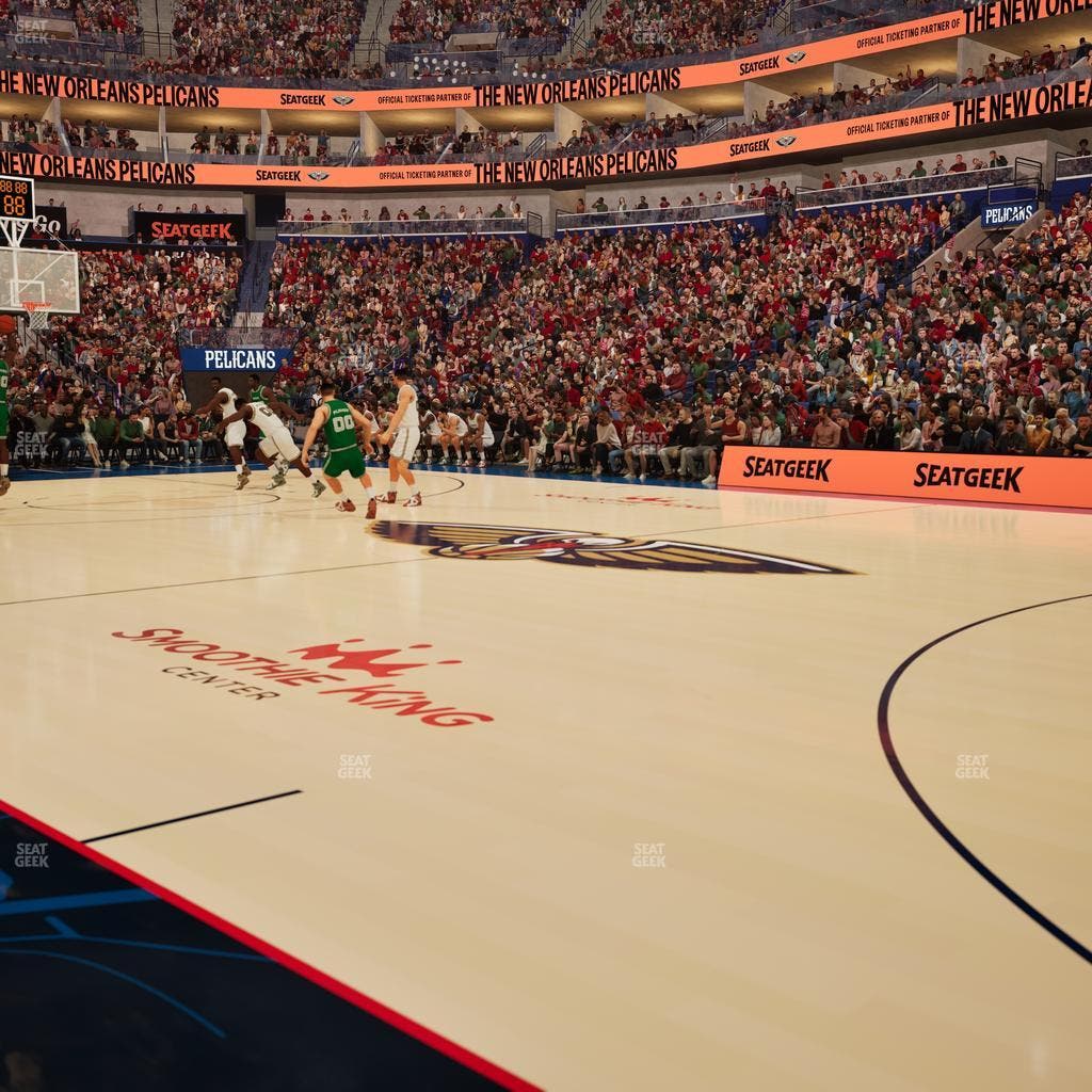 Smoothie King Center - Section 123 Floor Seat View