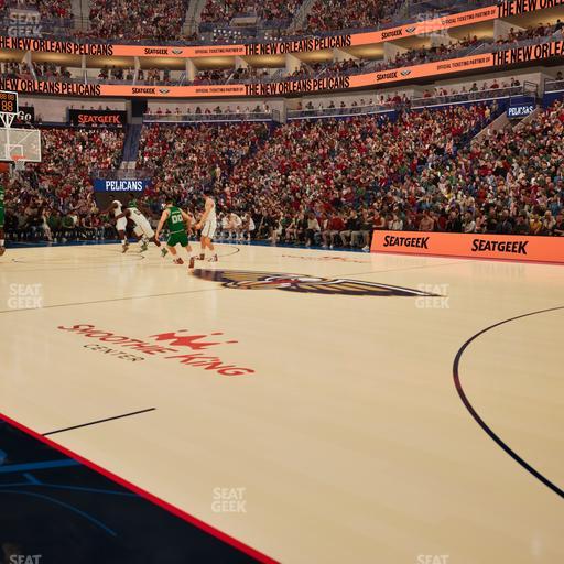 Smoothie King Center - Section 123 Floor Seat View