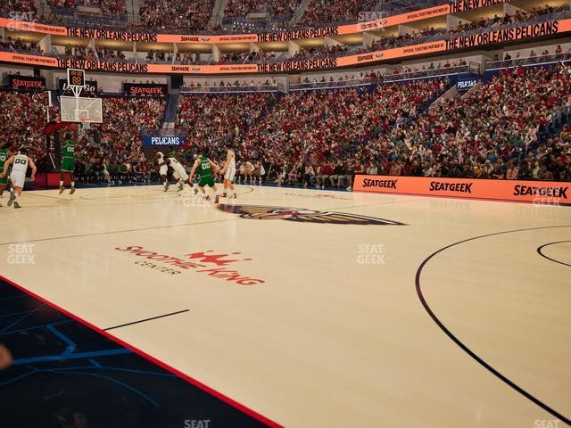 Smoothie King Center - Section 123 Floor Seat View