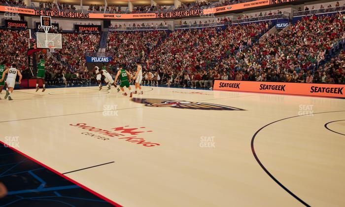 Smoothie King Center - Section 123 Floor Seat View
