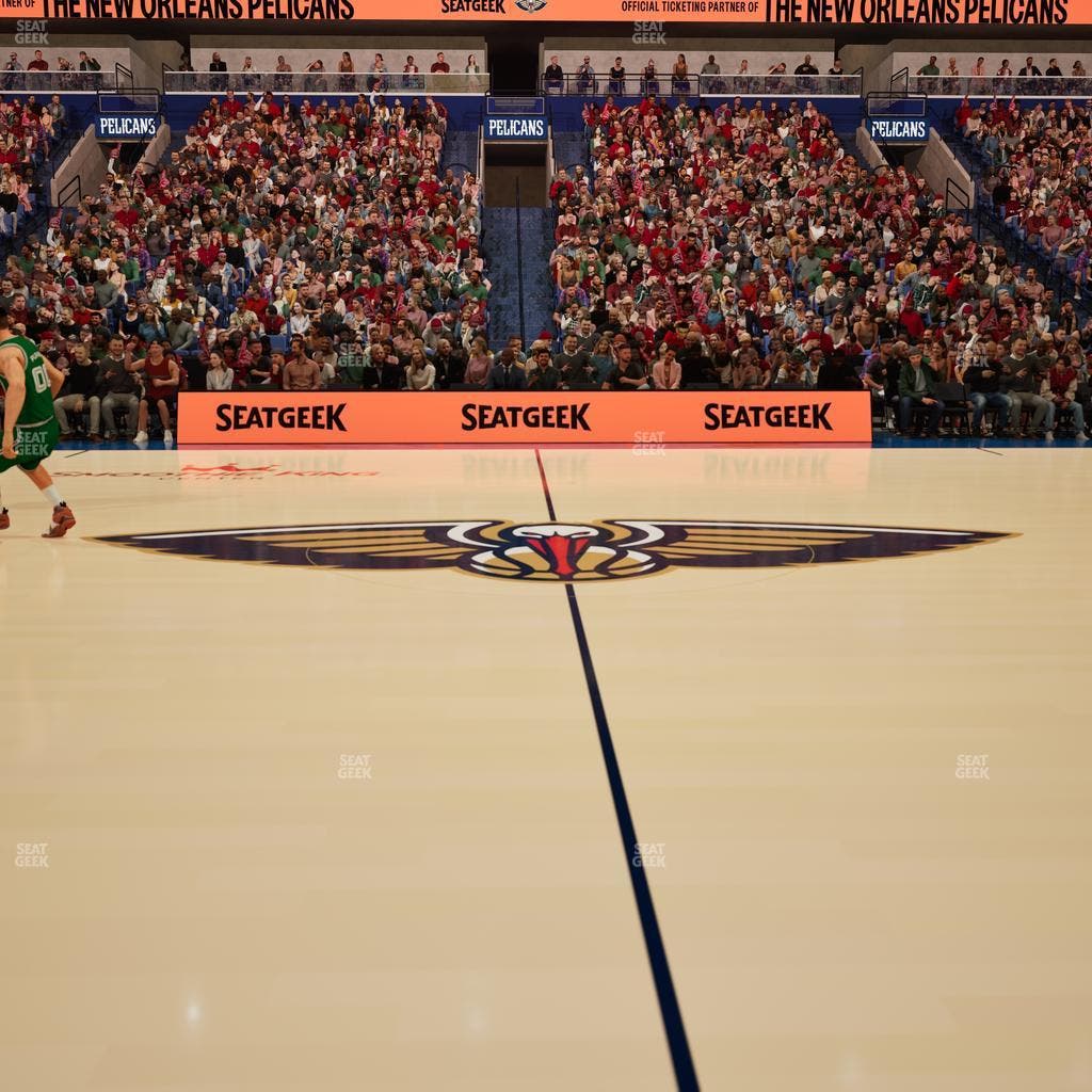 Smoothie King Center - Section 124 Floor Seat View