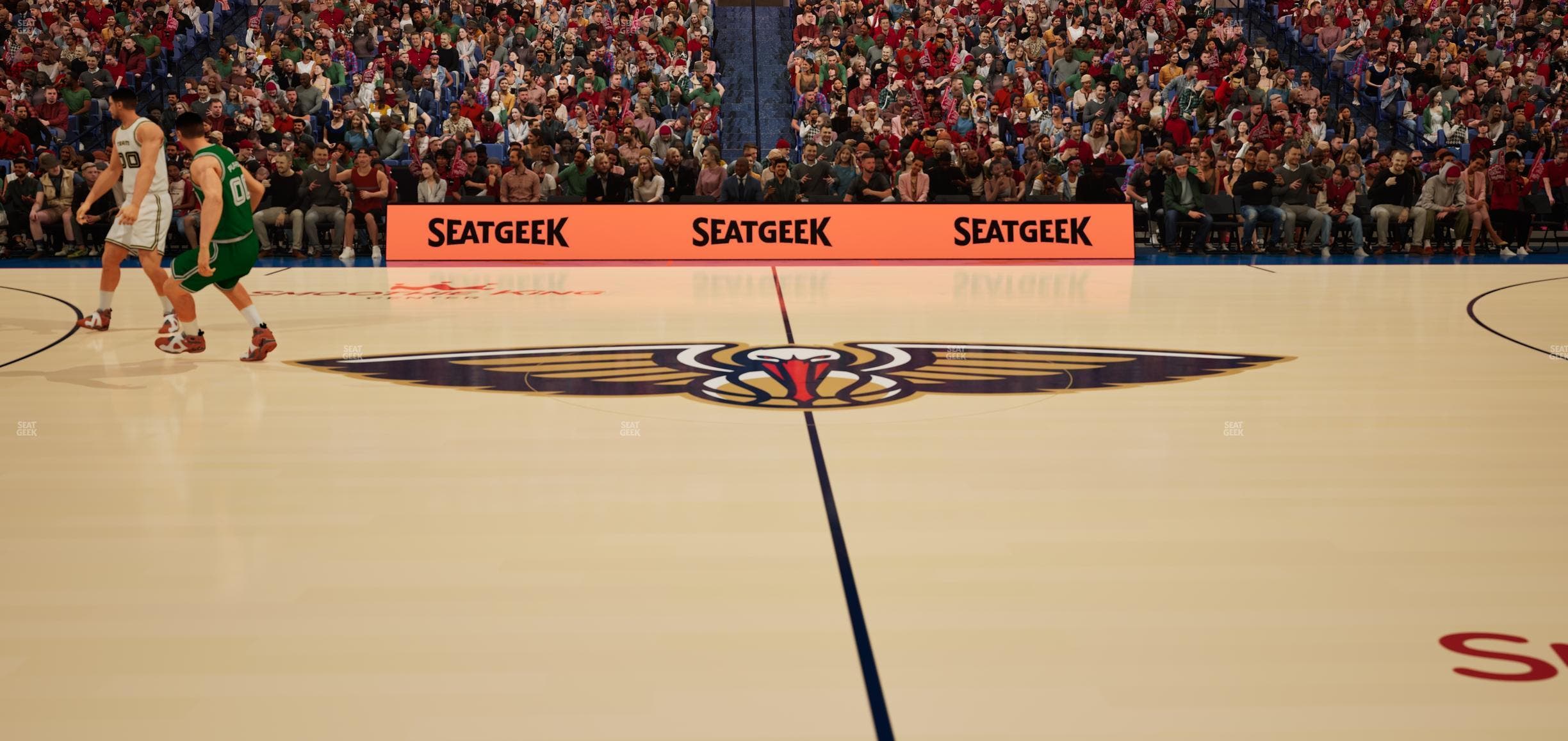 Smoothie King Center - Section 124 Floor Seat View