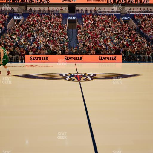 Smoothie King Center - Section 124 Floor Seat View