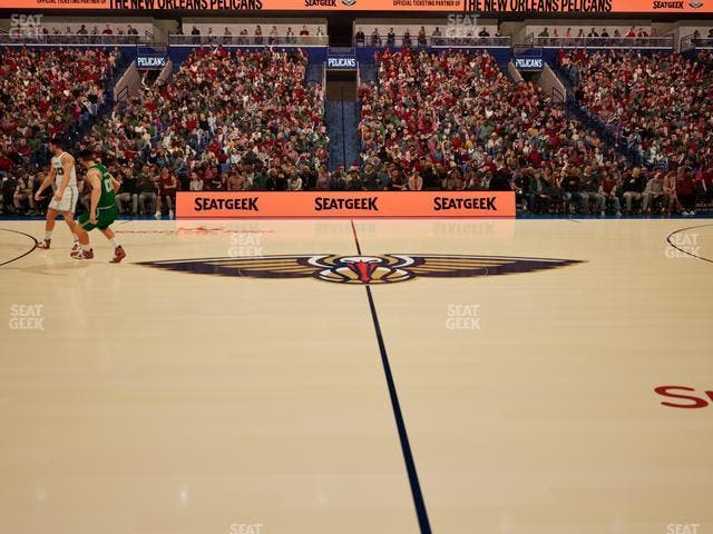 Smoothie King Center - Section 124 Floor Seat View