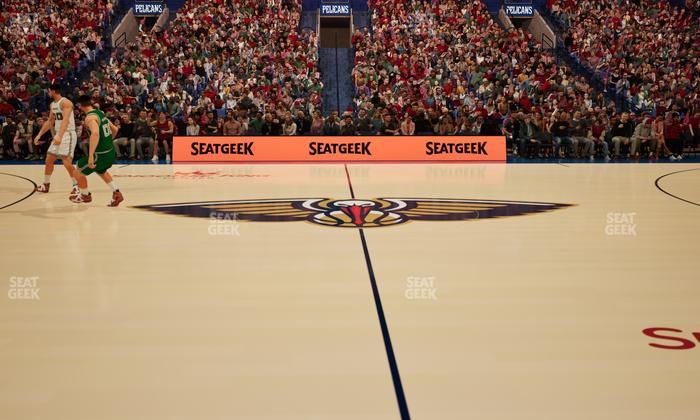 Smoothie King Center - Section 124 Floor Seat View