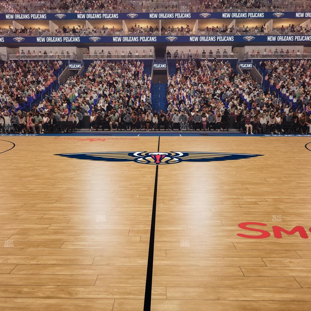 Smoothie King Center - Section 124 Floor Seat View