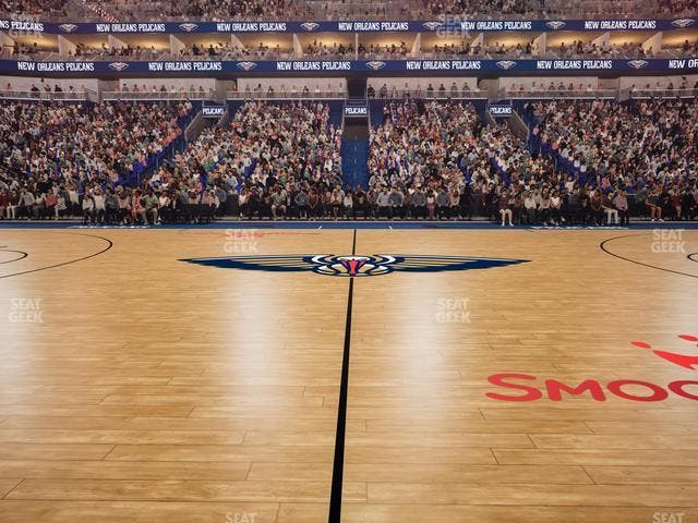 Smoothie King Center - Section 124 Floor Seat View