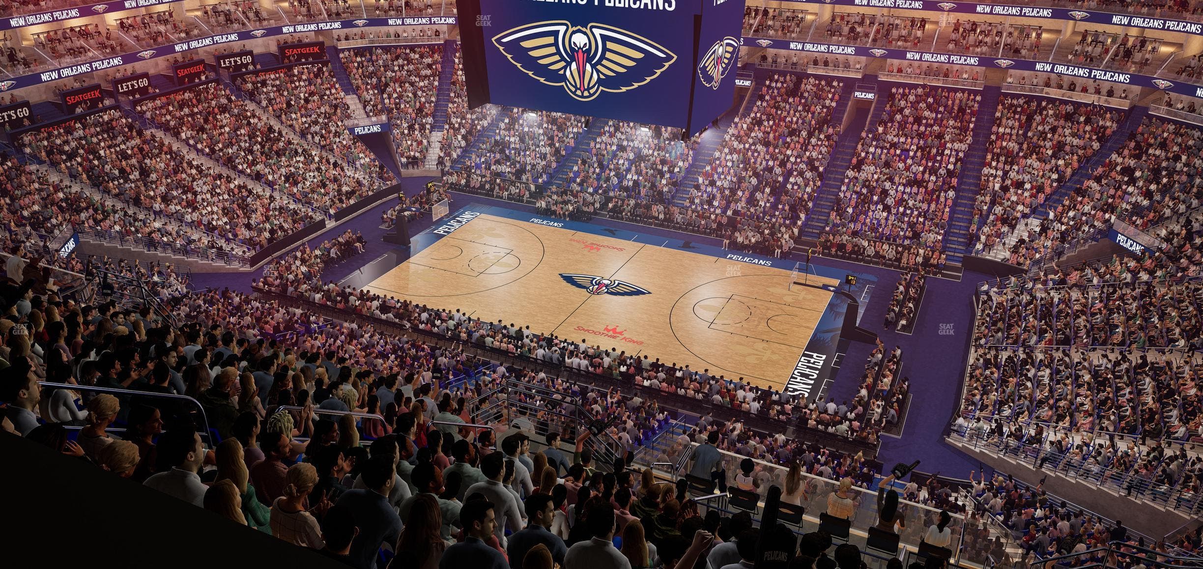 Smoothie King Center - Section Press Box B Seat View