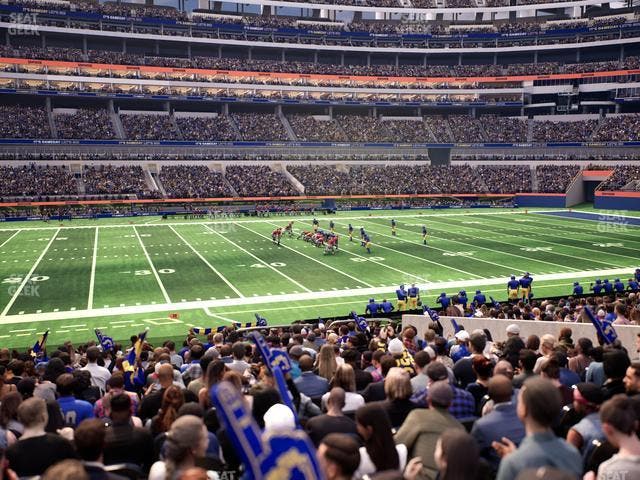 SoFi Stadium - Section Club 110 Wc Seat View