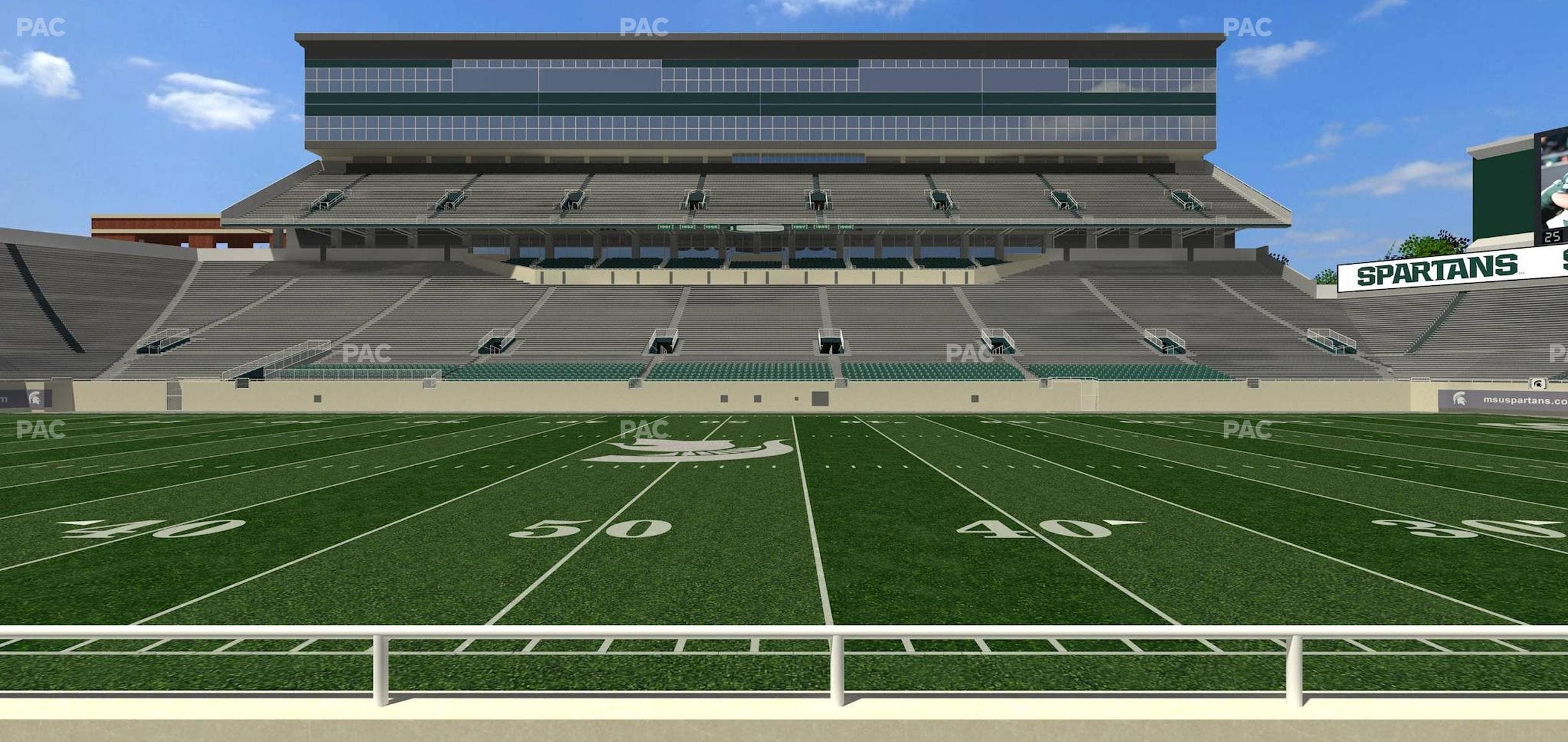 Spartan Stadium (Michigan) - Section Sideline Club 8 Seat View