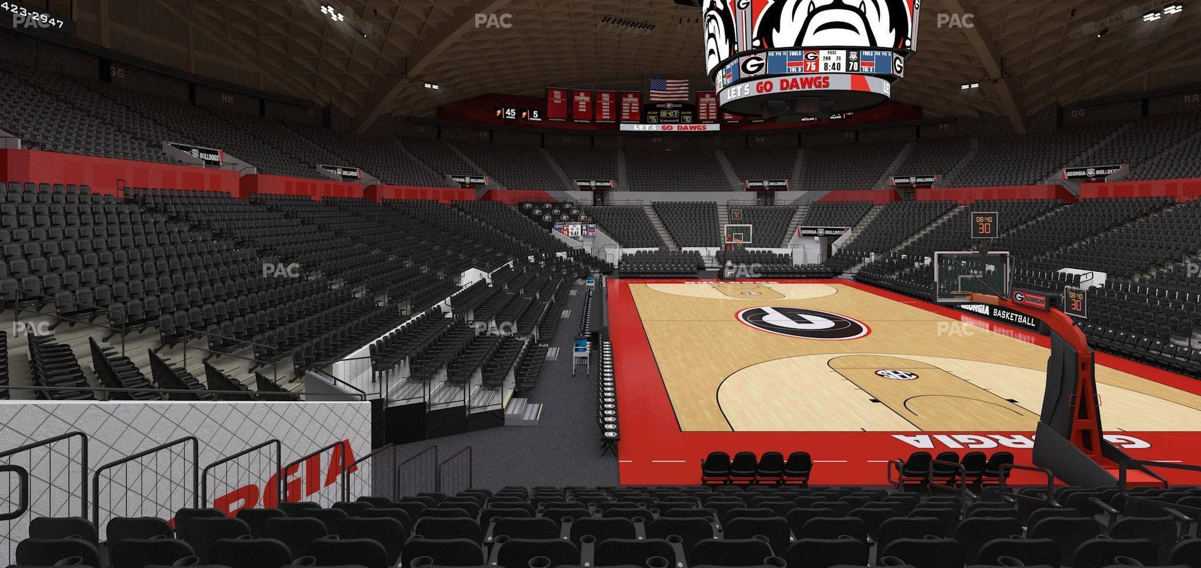 Stegeman Coliseum - Section A Seat View