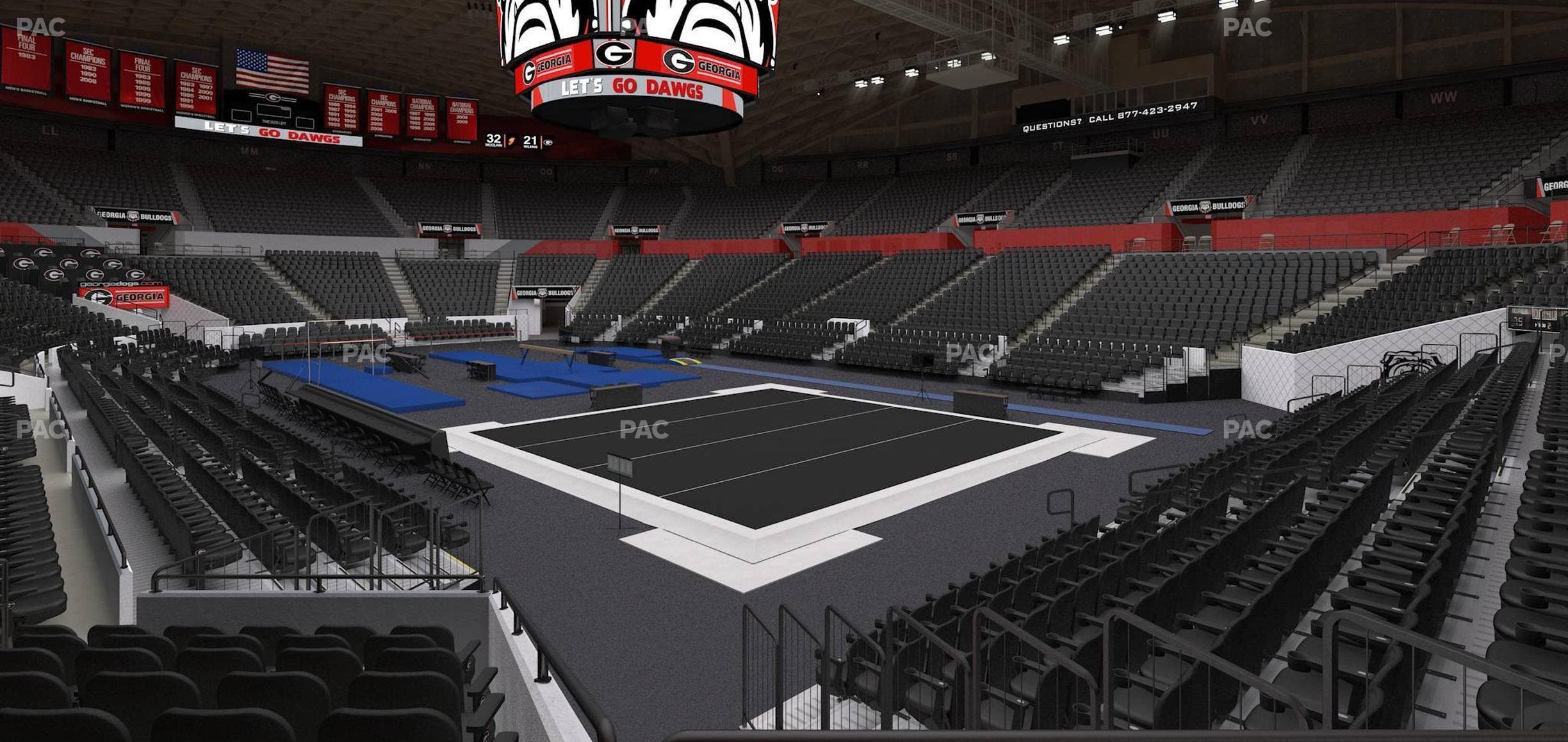 Stegeman Coliseum - Section B Seat View