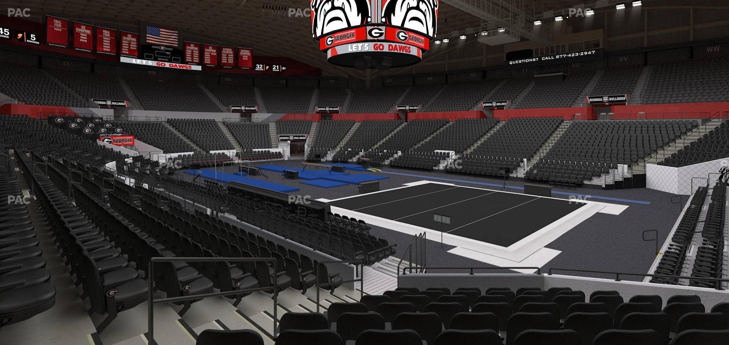 Stegeman Coliseum - Section C Seat View