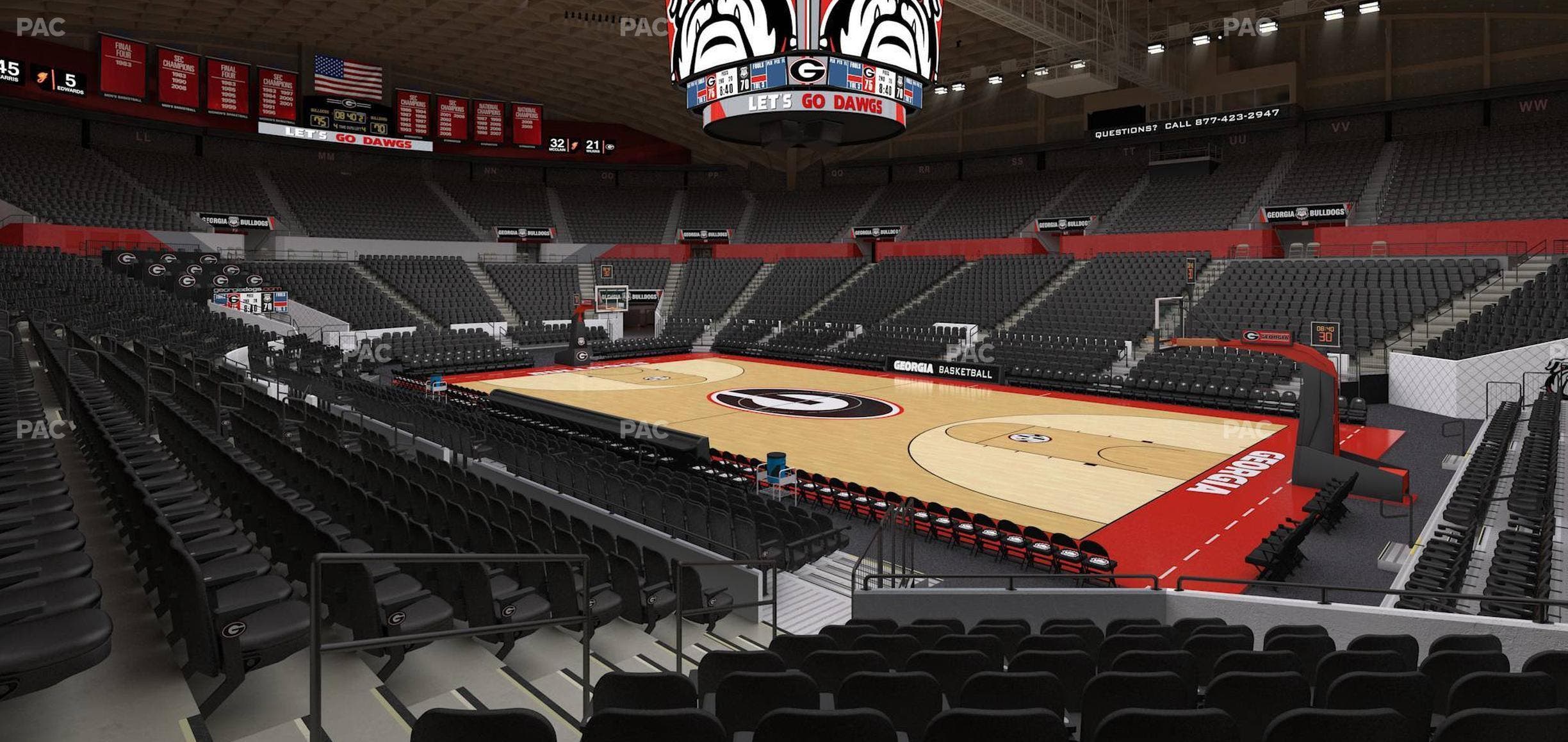 Stegeman Coliseum - Section C Seat View