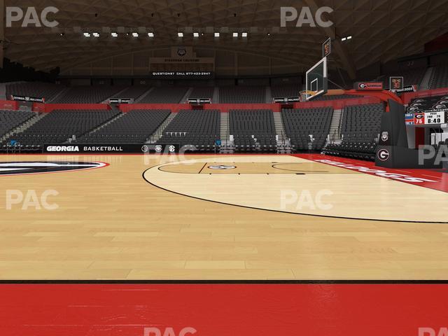 Stegeman Coliseum - Section Courtside Seat View