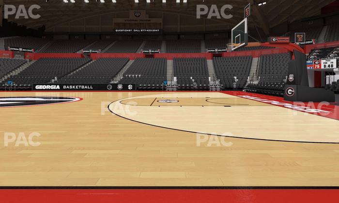 Stegeman Coliseum - Section Courtside Seat View