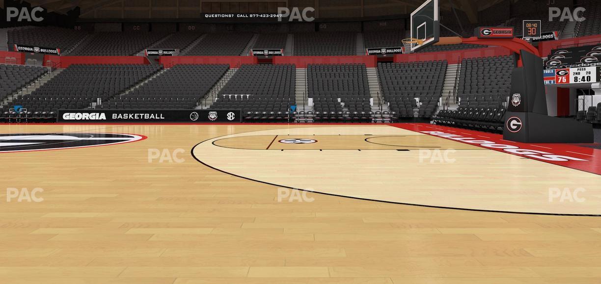 Stegeman Coliseum - Section Courtside Seat View