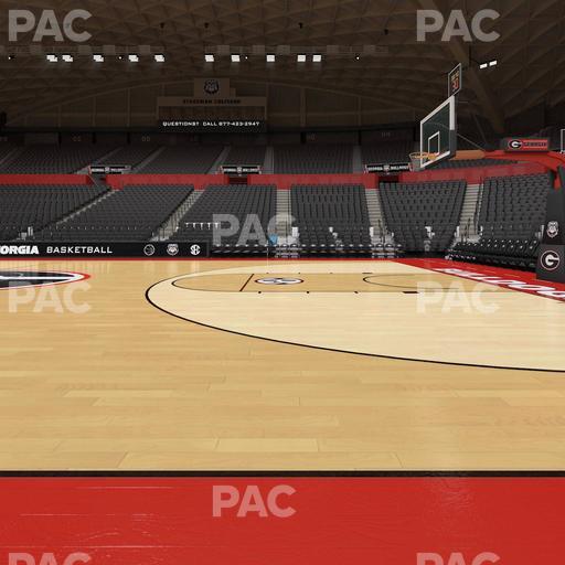 Stegeman Coliseum - Section Courtside Seat View