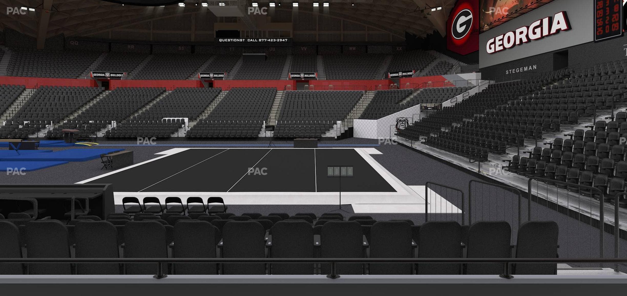 Stegeman Coliseum - Section D Seat View