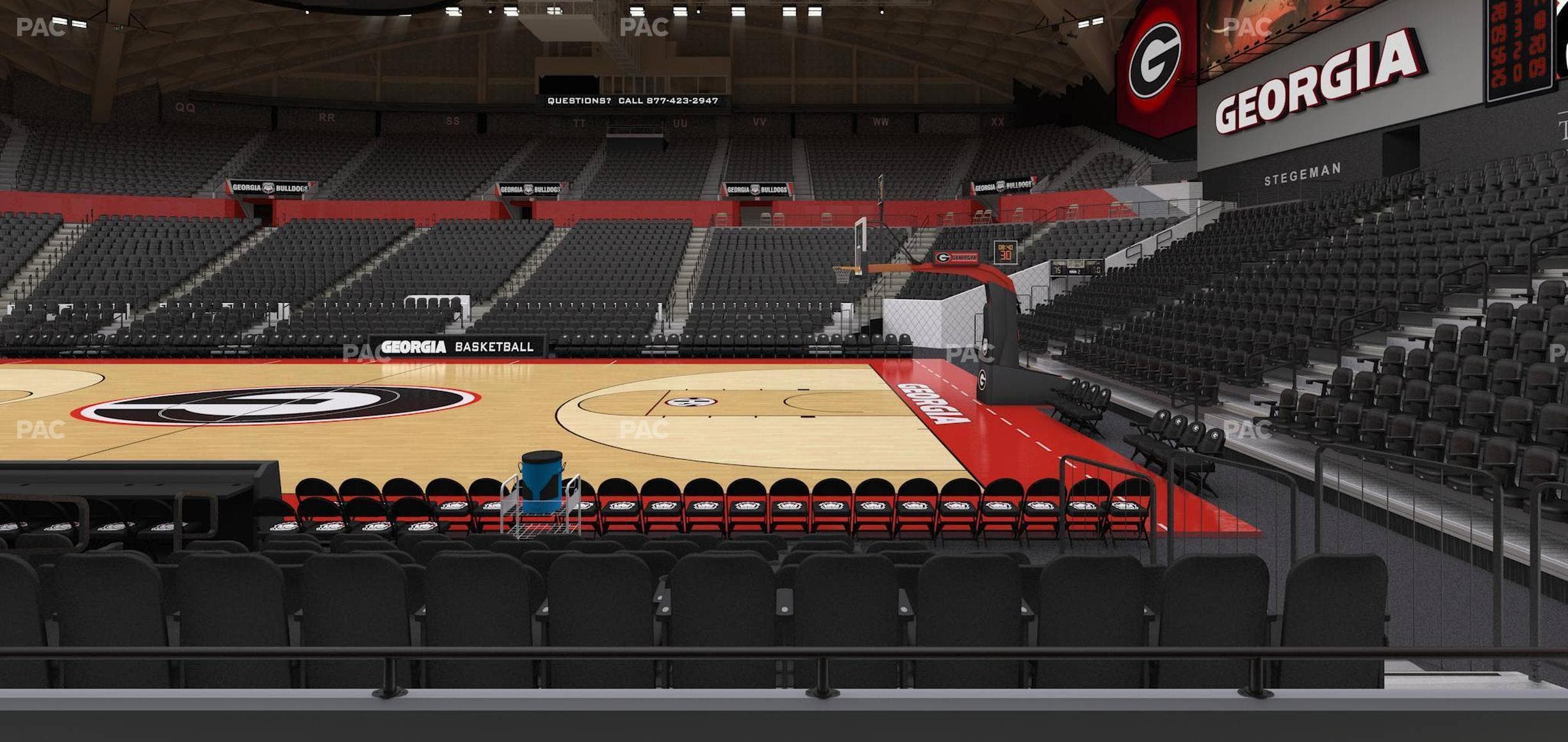 Stegeman Coliseum - Section D Seat View