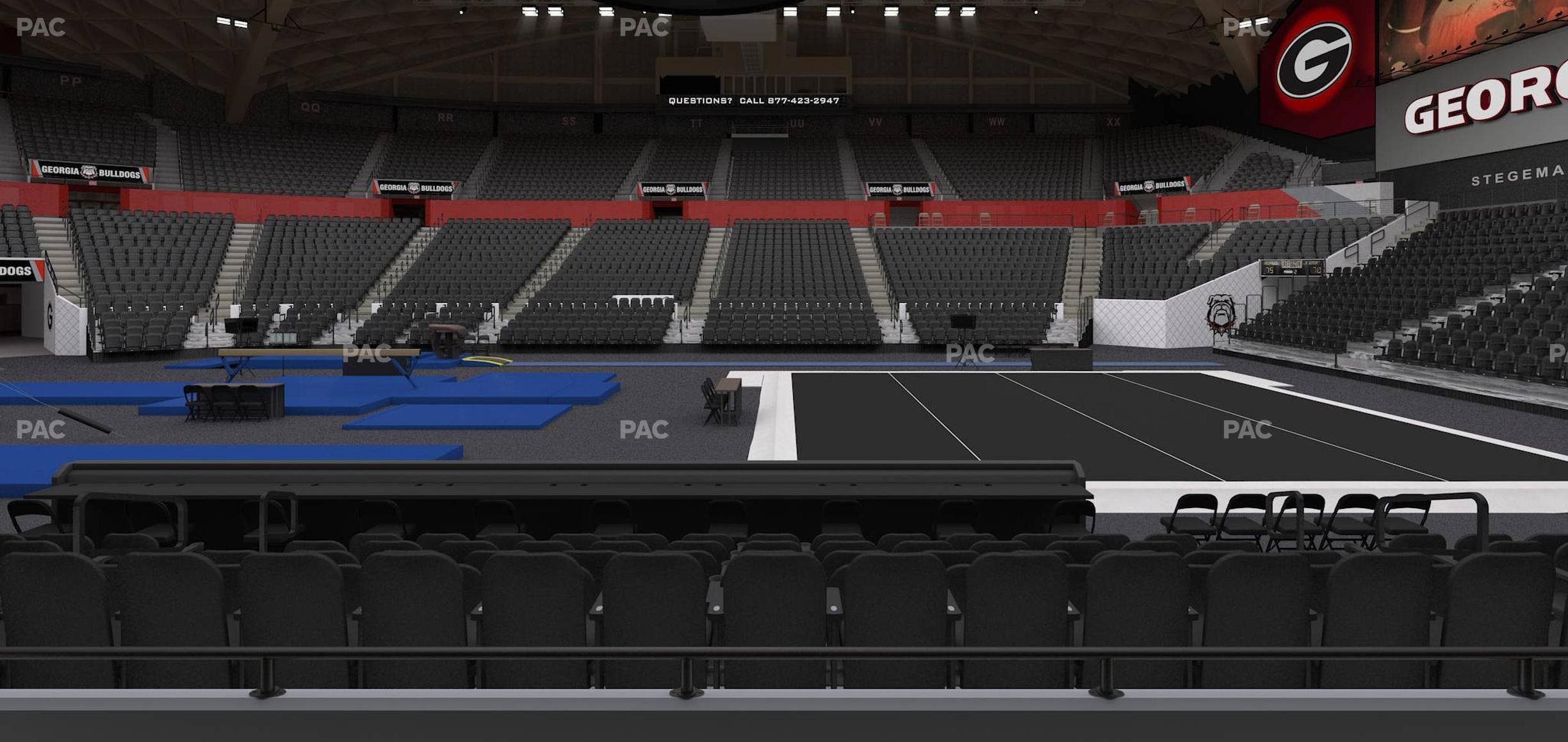 Stegeman Coliseum - Section E Seat View
