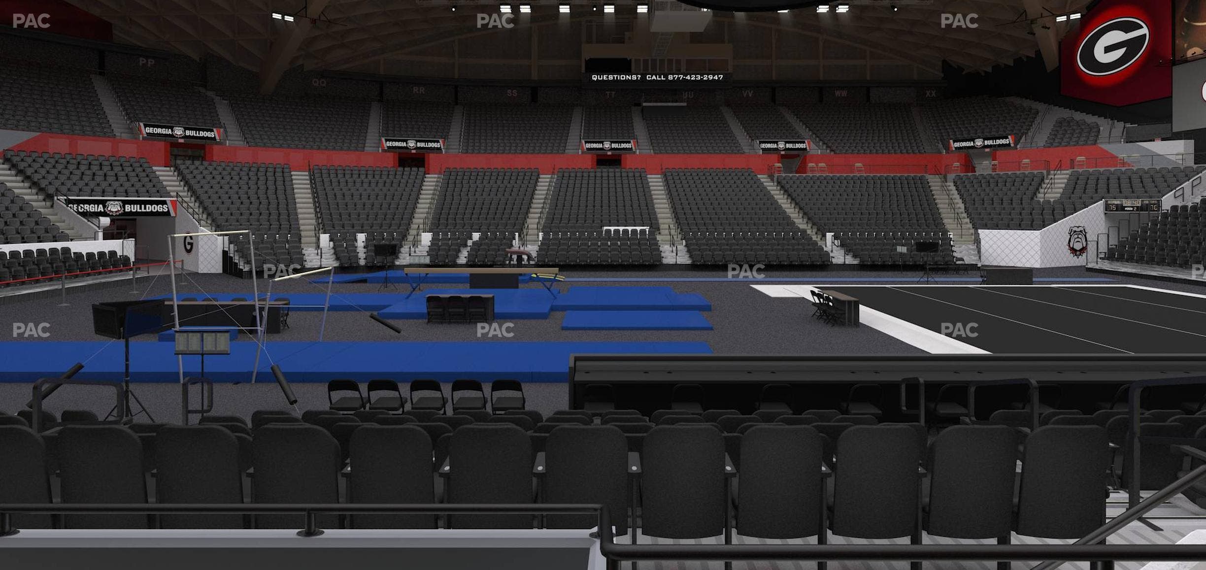 Stegeman Coliseum - Section F Seat View