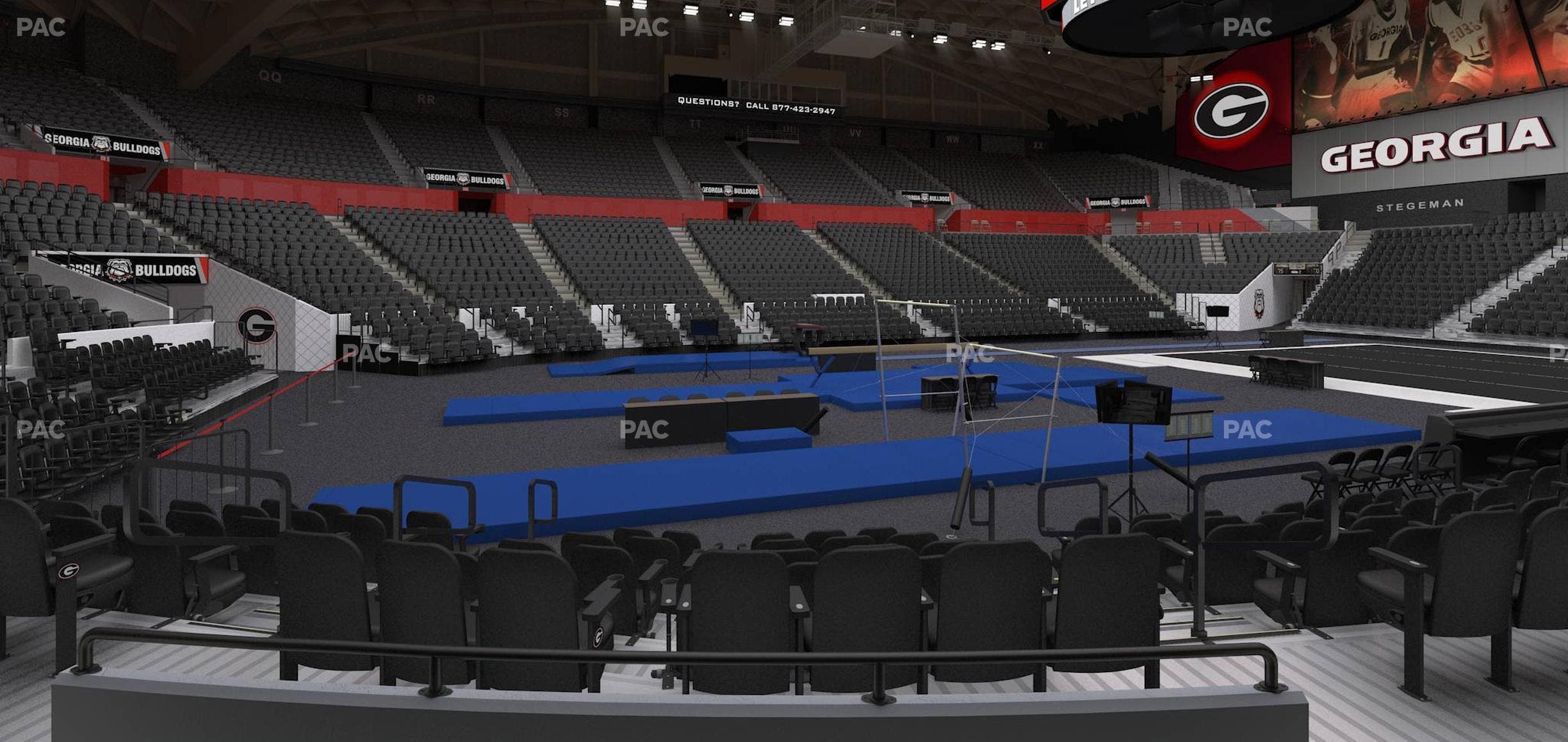 Stegeman Coliseum - Section H Seat View