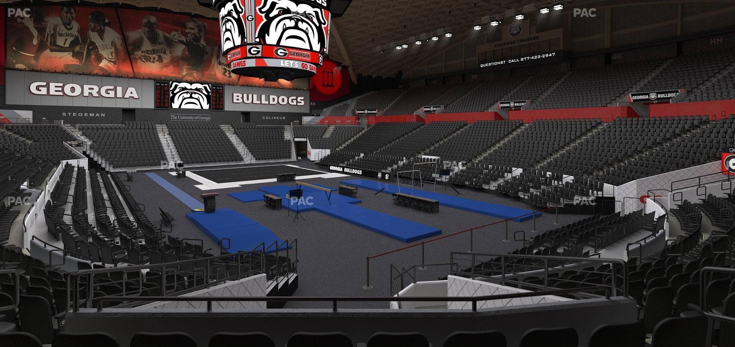 Stegeman Coliseum - Section P Seat View